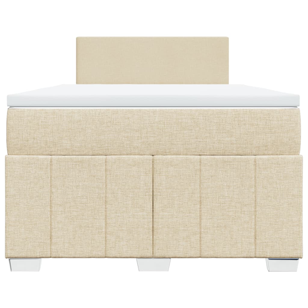 Krevet box spring s madracem krem 120 x 190 cm od tkanine
