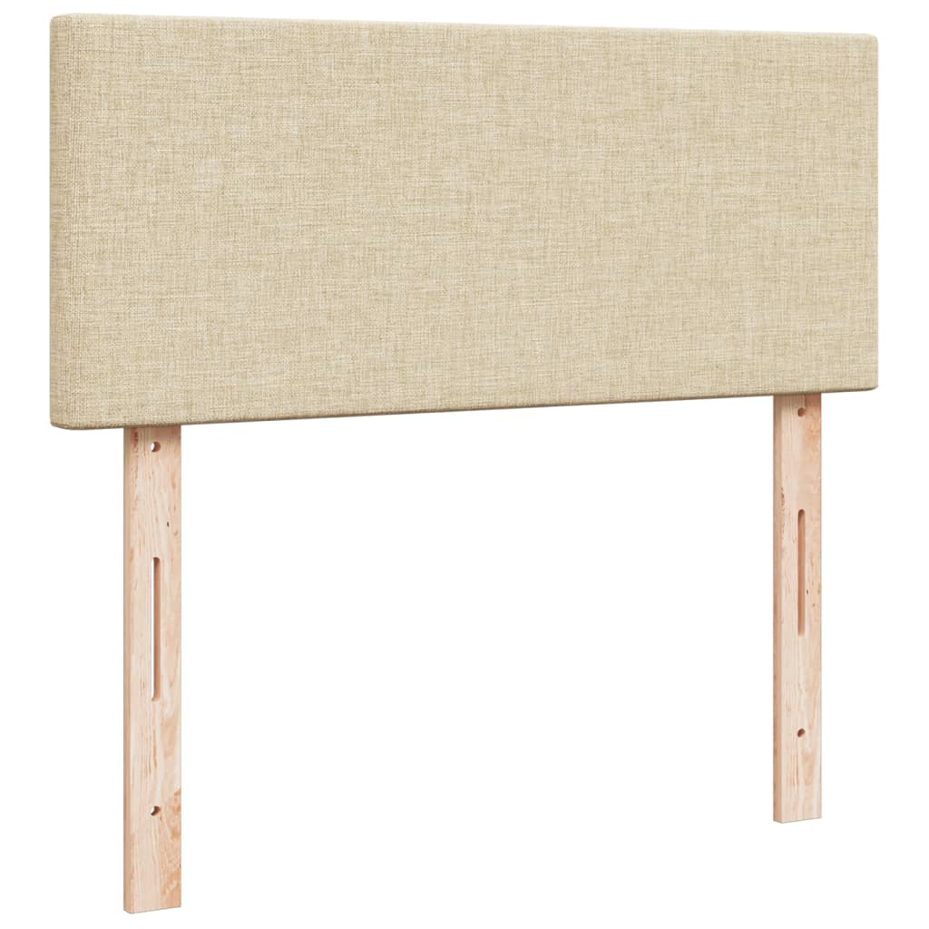 Krevet box spring s madracem krem 120 x 190 cm od tkanine