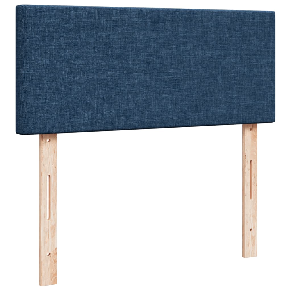Krevet s oprugama i madracem plavi 120 x 190 cm od tkanine