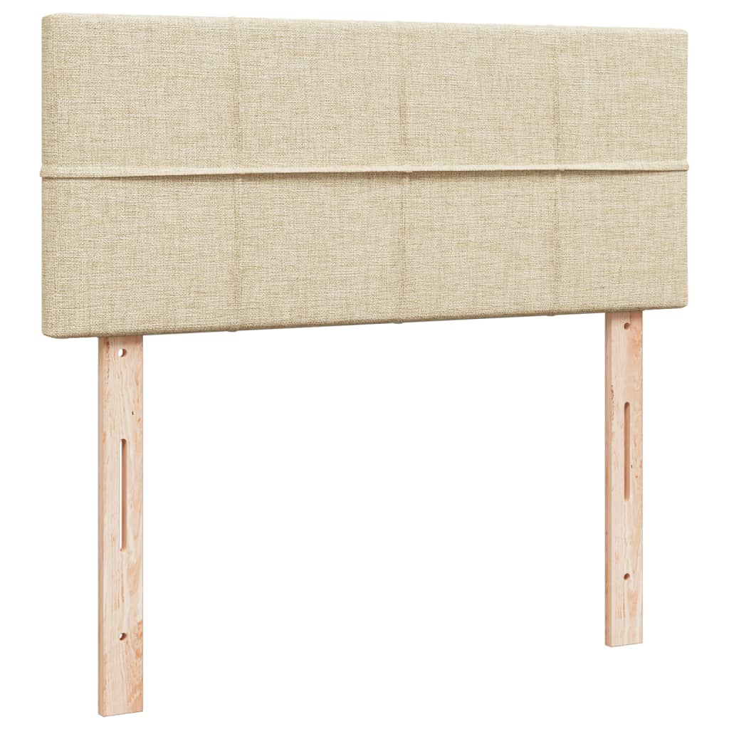 Krevet box spring s madracem krem 120 x 190 cm od tkanine