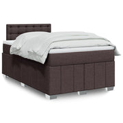 Krevet box spring s madracem tamnosmeđi 120 x 190 cm od tkanine