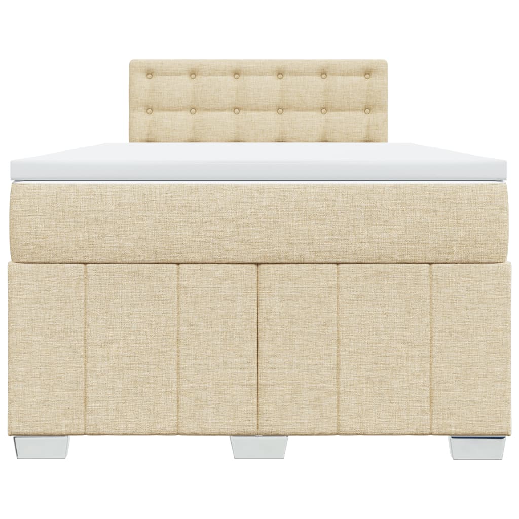 Krevet box spring s madracem krem 120 x 190 cm od tkanine