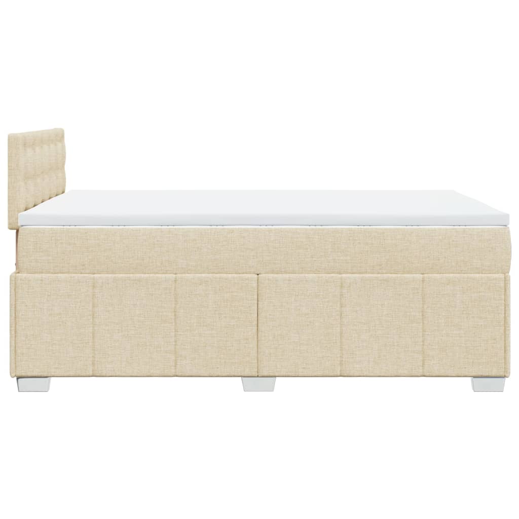 Krevet box spring s madracem krem 120 x 190 cm od tkanine