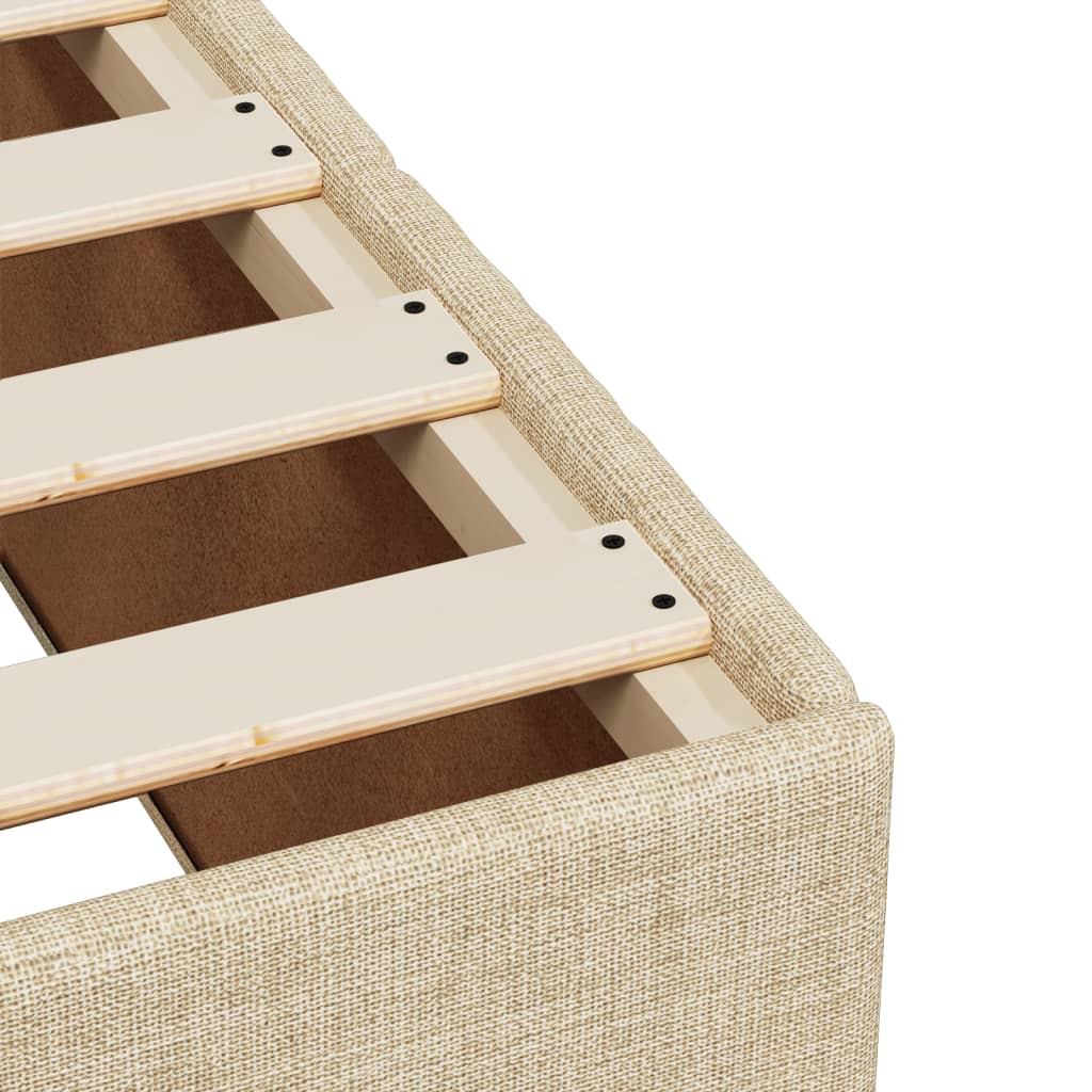 Krevet box spring s madracem krem 120 x 190 cm od tkanine
