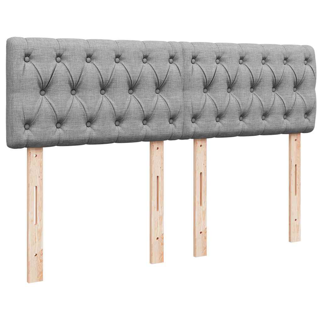 Krevet box spring s madracem svjetlosiva 160x200 cm tkanina