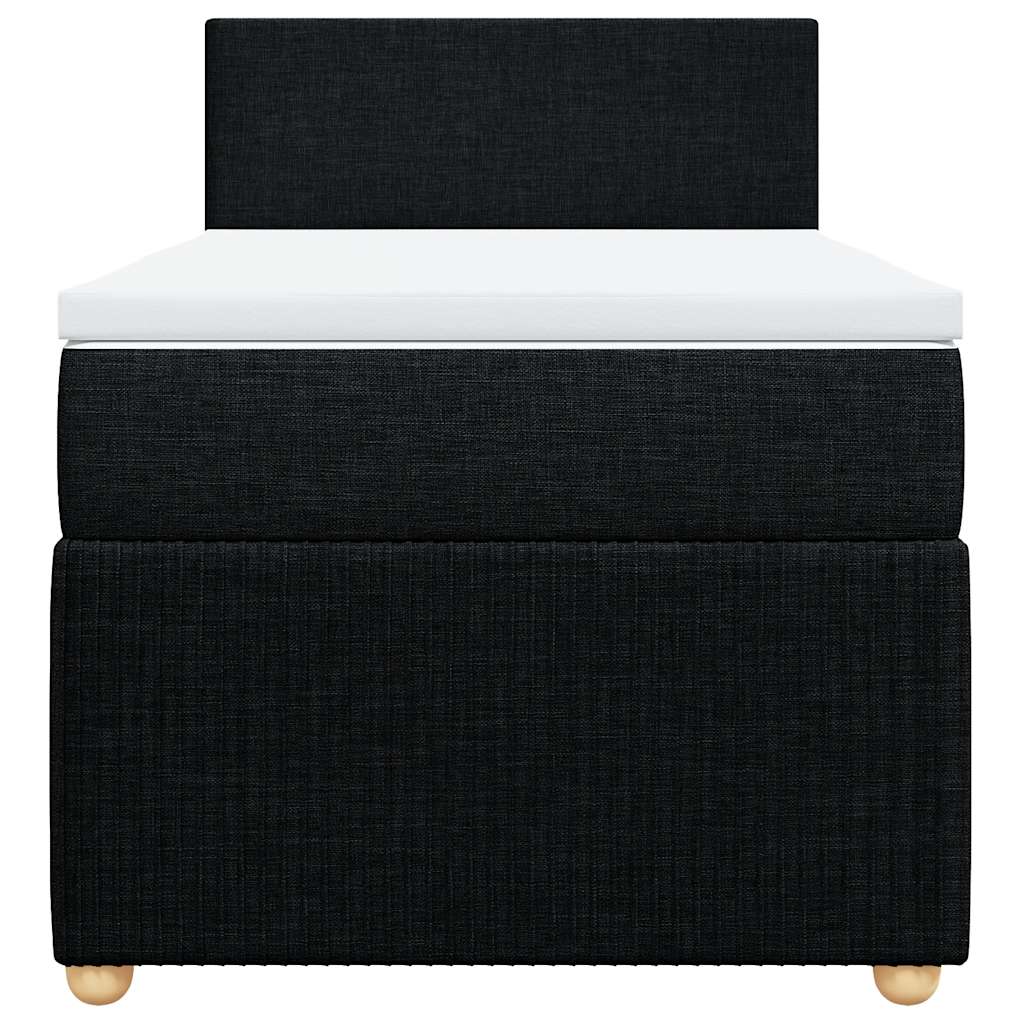 Box spring krevet s madracem crni 80 x 200 cm od tkanine