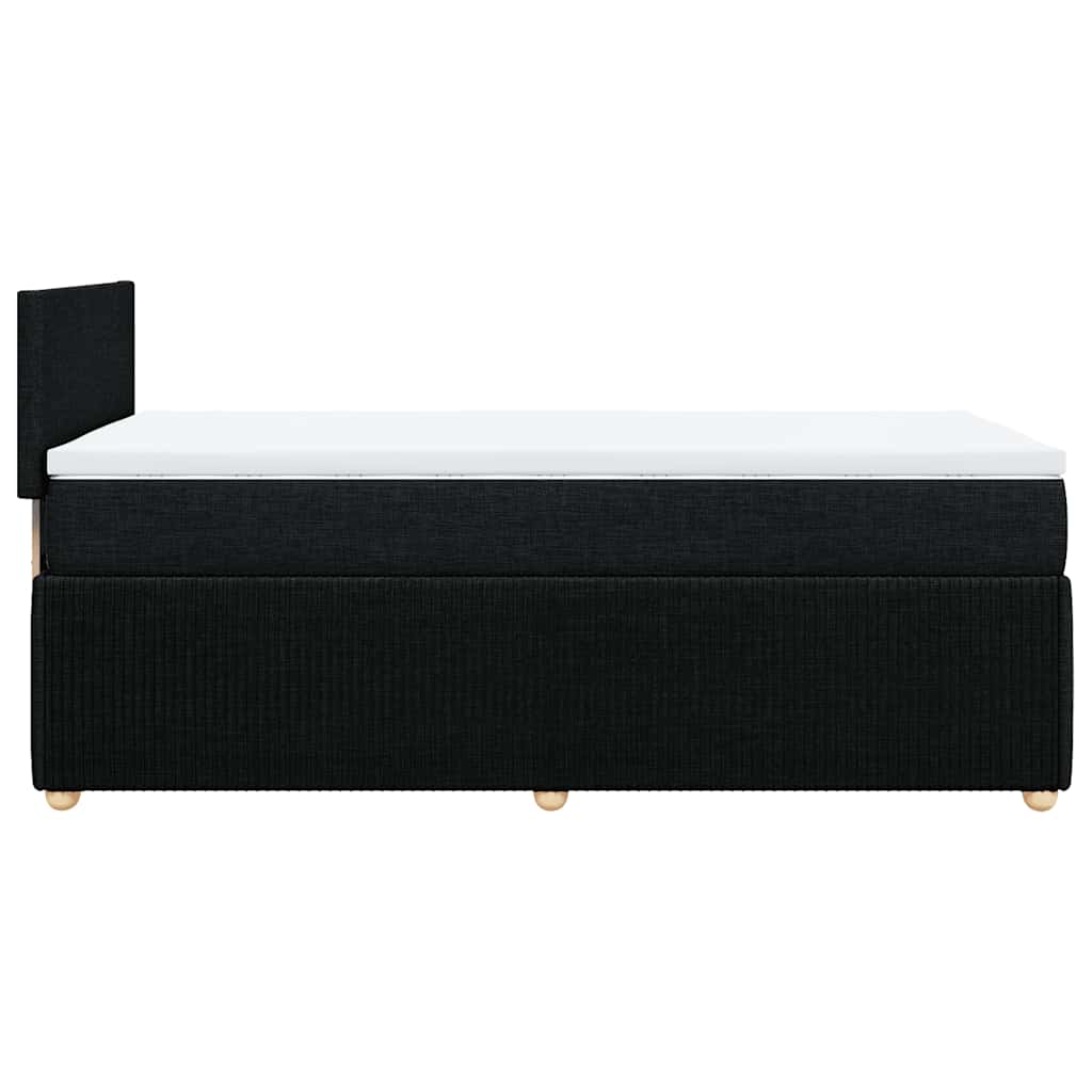 Box spring krevet s madracem crni 80 x 200 cm od tkanine