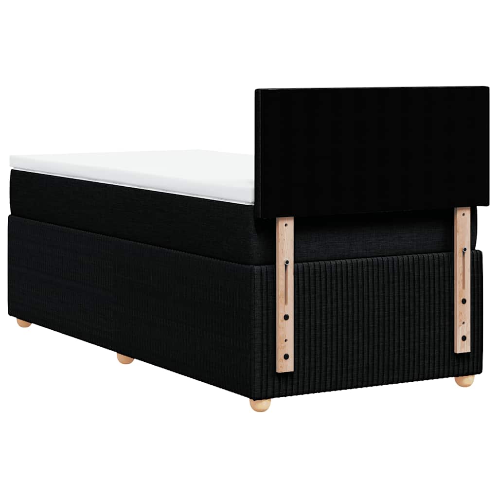 Box spring krevet s madracem crni 80 x 200 cm od tkanine
