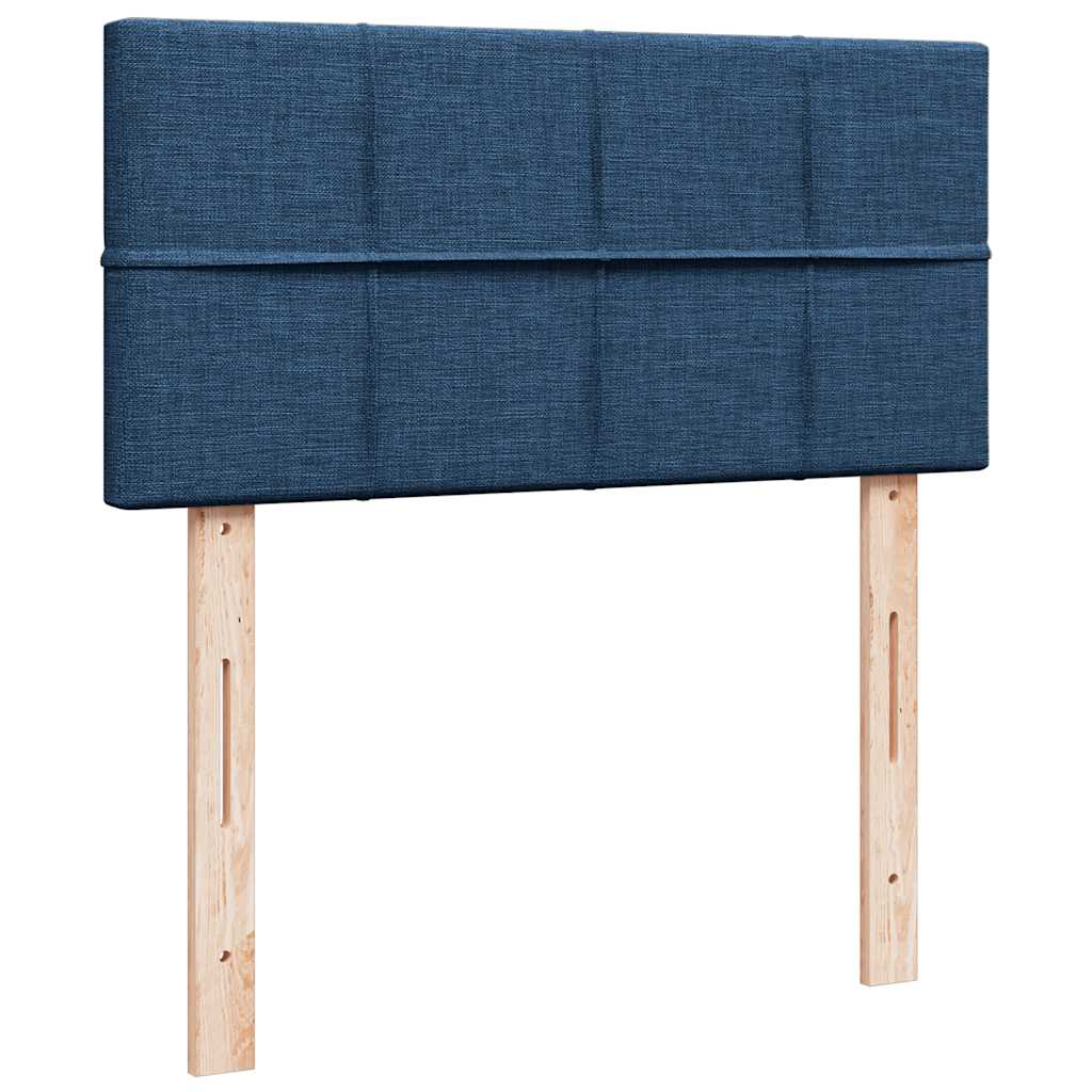 Krevet s oprugama i madracem plavi 80x200 cm od tkanine
