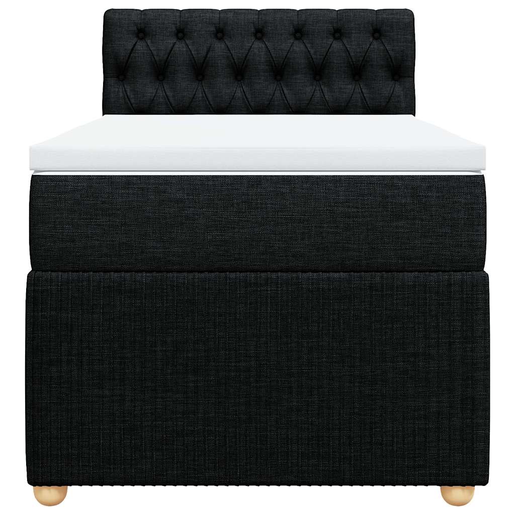 Box spring krevet s madracem crni 80 x 200 cm od tkanine
