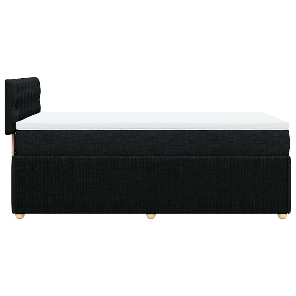 Box spring krevet s madracem crni 80 x 200 cm od tkanine