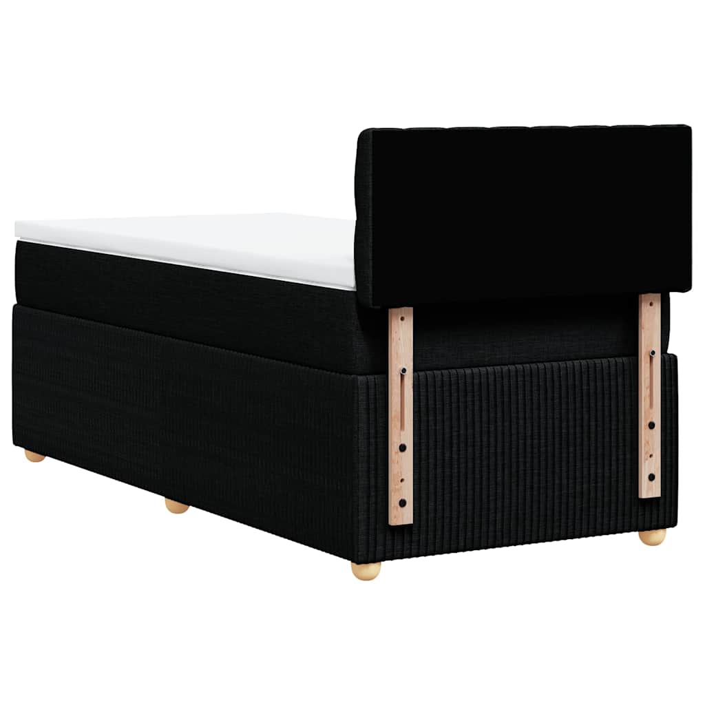 Box spring krevet s madracem crni 80 x 200 cm od tkanine