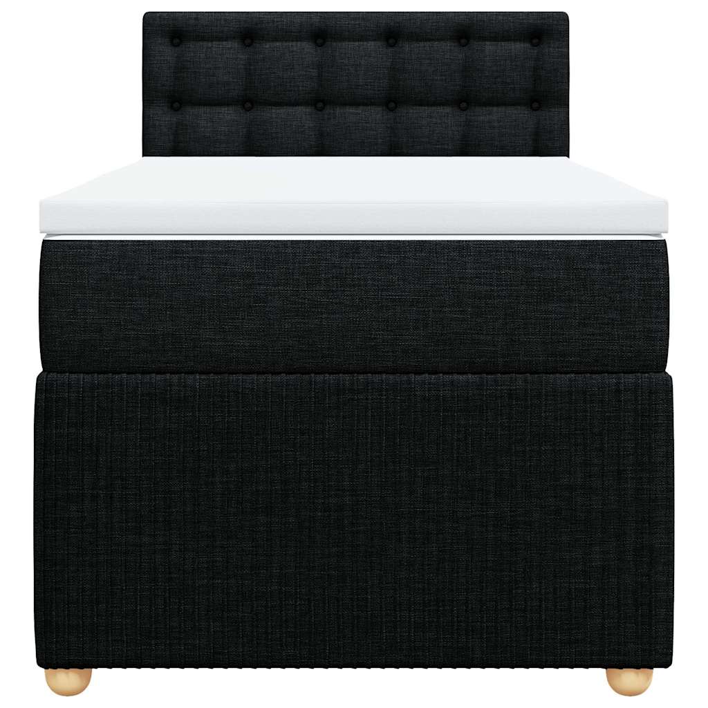 Box spring krevet s madracem crni 80 x 200 cm od tkanine
