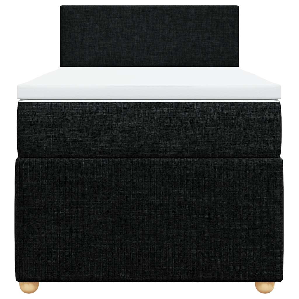 Box spring krevet s madracem crni 90x190 cm od tkanine