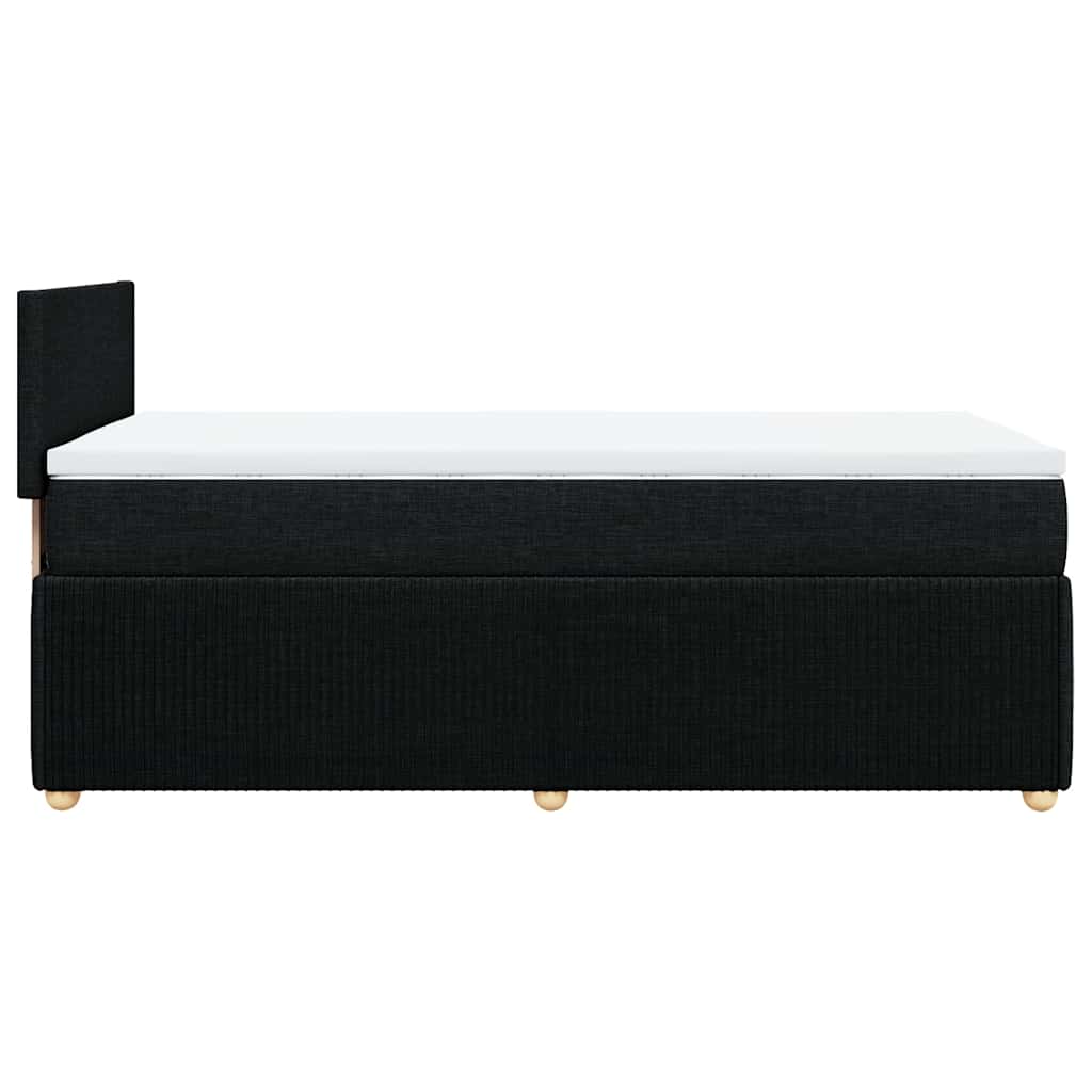 Box spring krevet s madracem crni 90x190 cm od tkanine