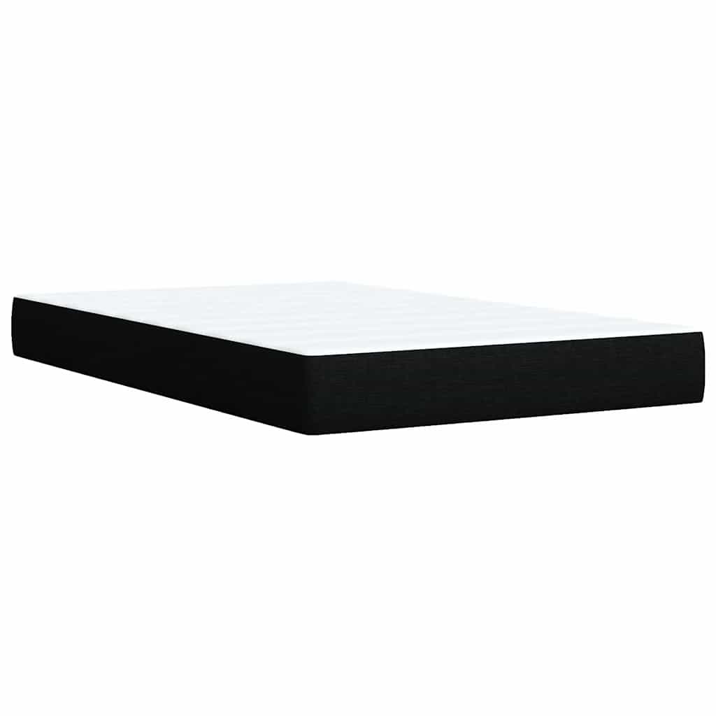 Krevet box spring s madracem crni 120 x 190 cm od tkanine