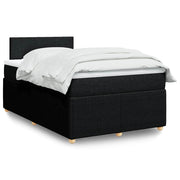 Krevet box spring s madracem crni 120 x 190 cm od tkanine