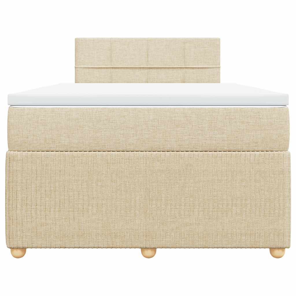 Krevet box spring s madracem krem 120 x 190 cm od tkanine