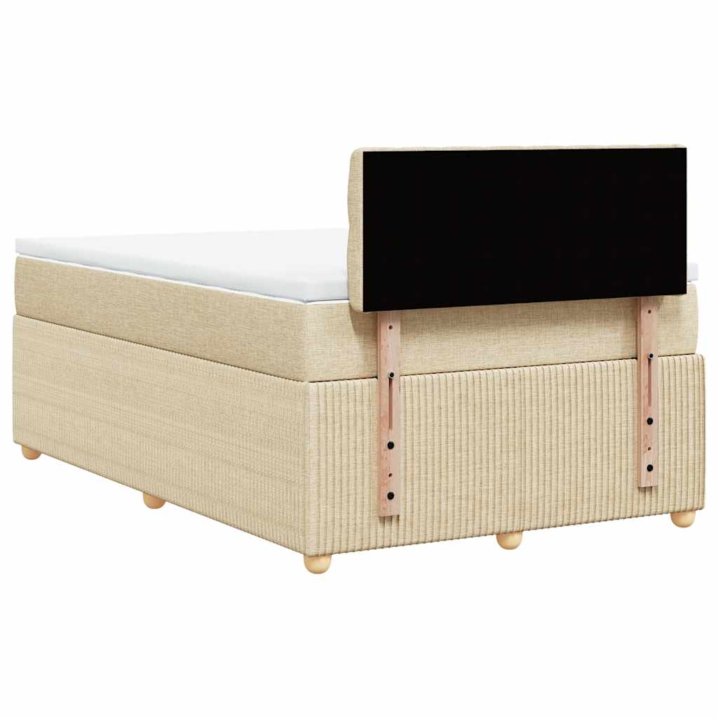 Krevet box spring s madracem krem 120 x 190 cm od tkanine