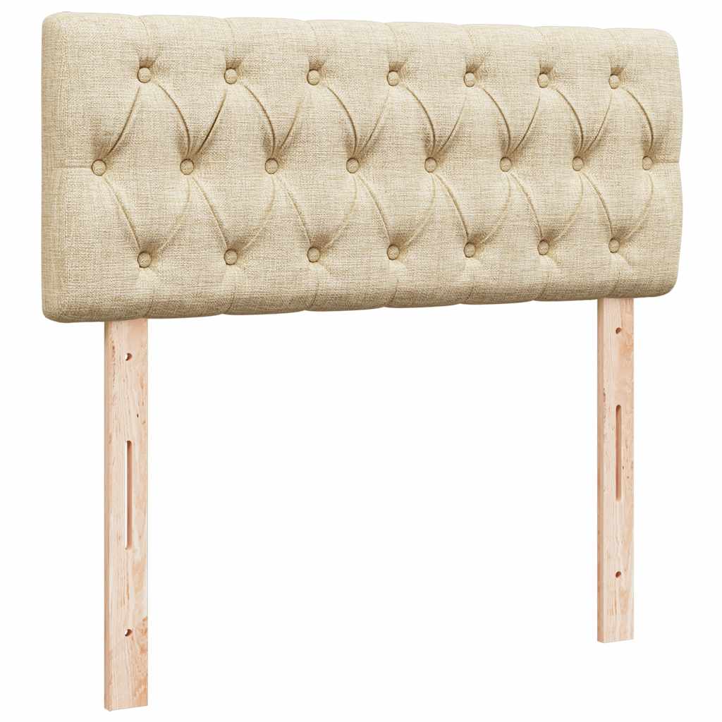 Krevet box spring s madracem krem 120 x 190 cm od tkanine