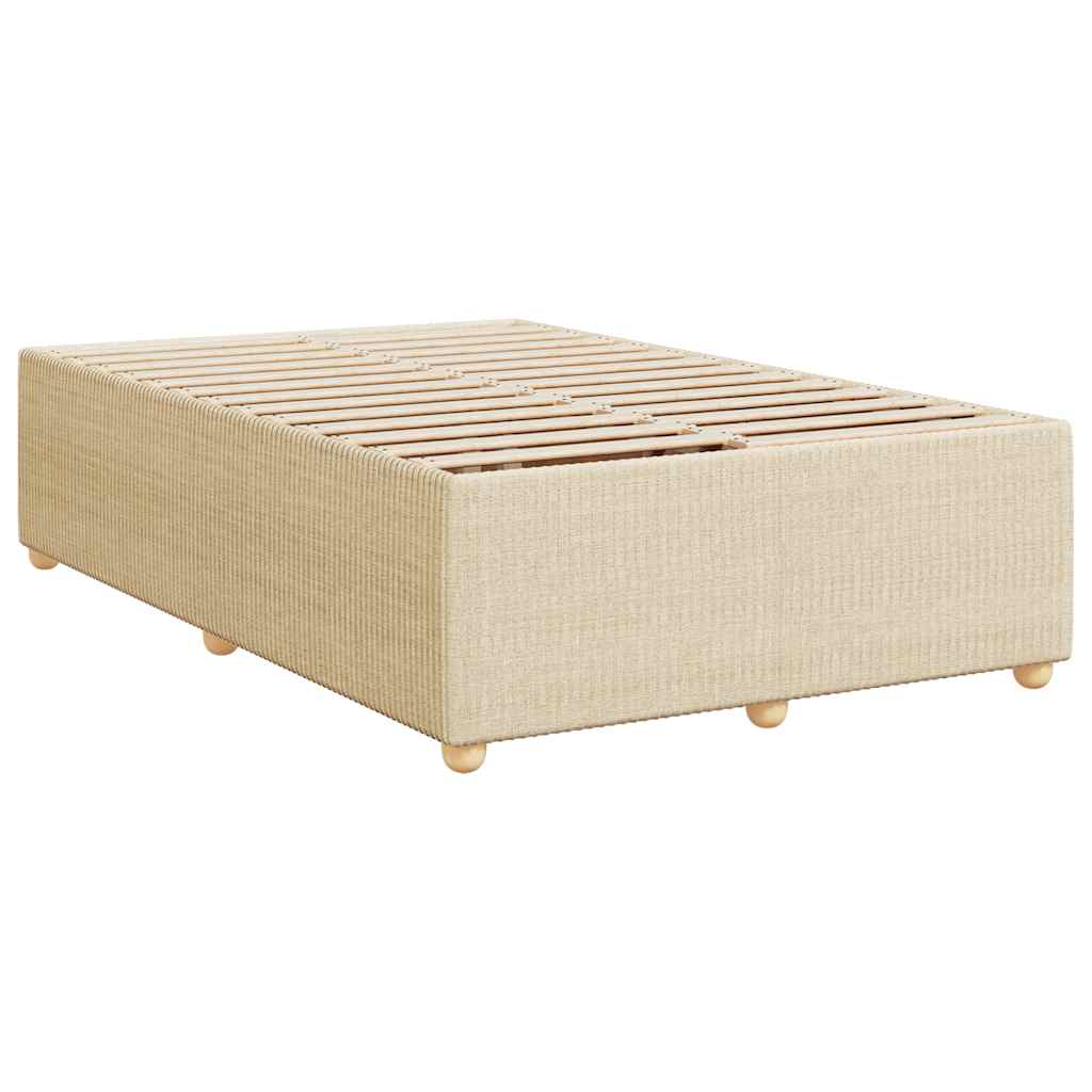 Krevet box spring s madracem krem 120 x 190 cm od tkanine