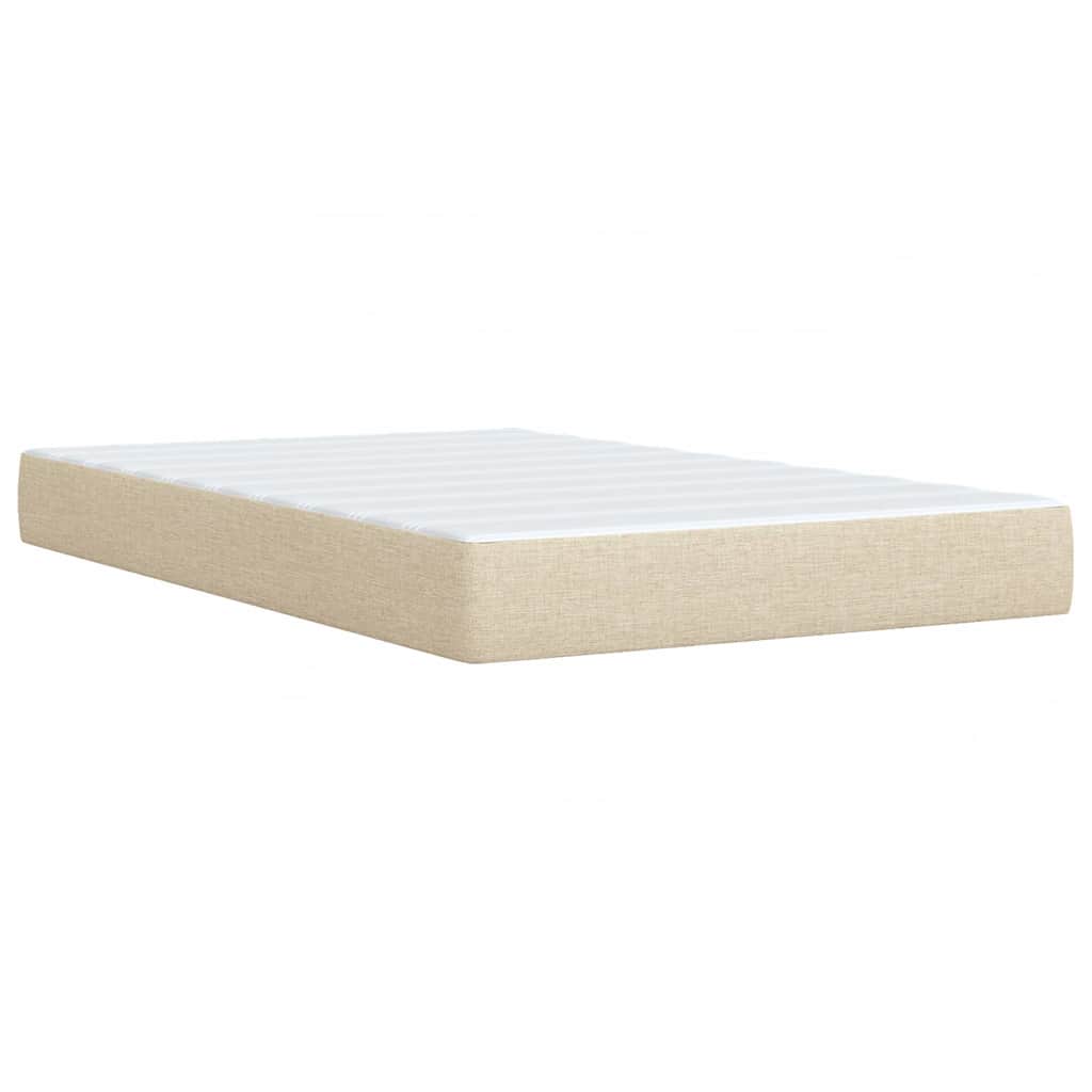 Krevet box spring s madracem krem 120 x 190 cm od tkanine
