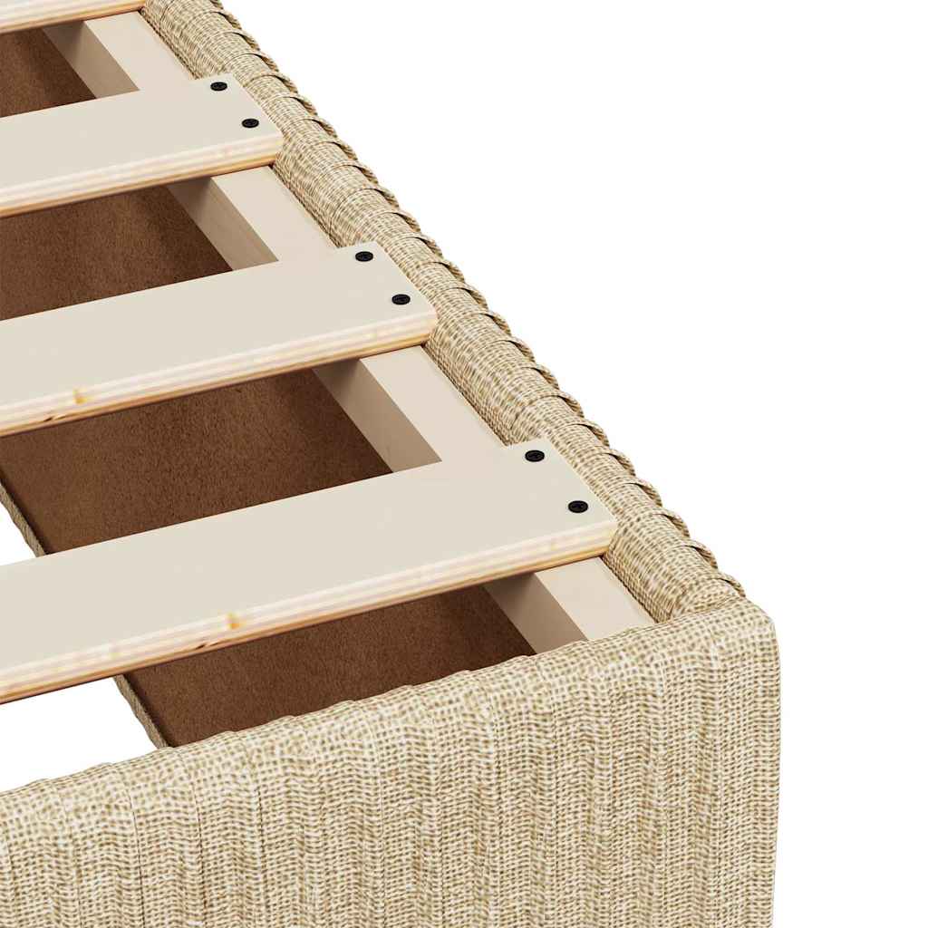 Krevet box spring s madracem krem 120 x 190 cm od tkanine