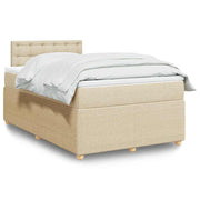 Krevet box spring s madracem krem 120 x 190 cm od tkanine
