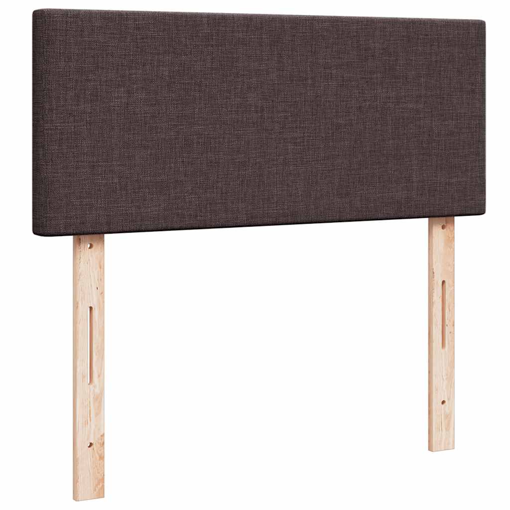 Krevet s oprugama i madracem tamnosmeđi 120 x 200 cm od tkanine