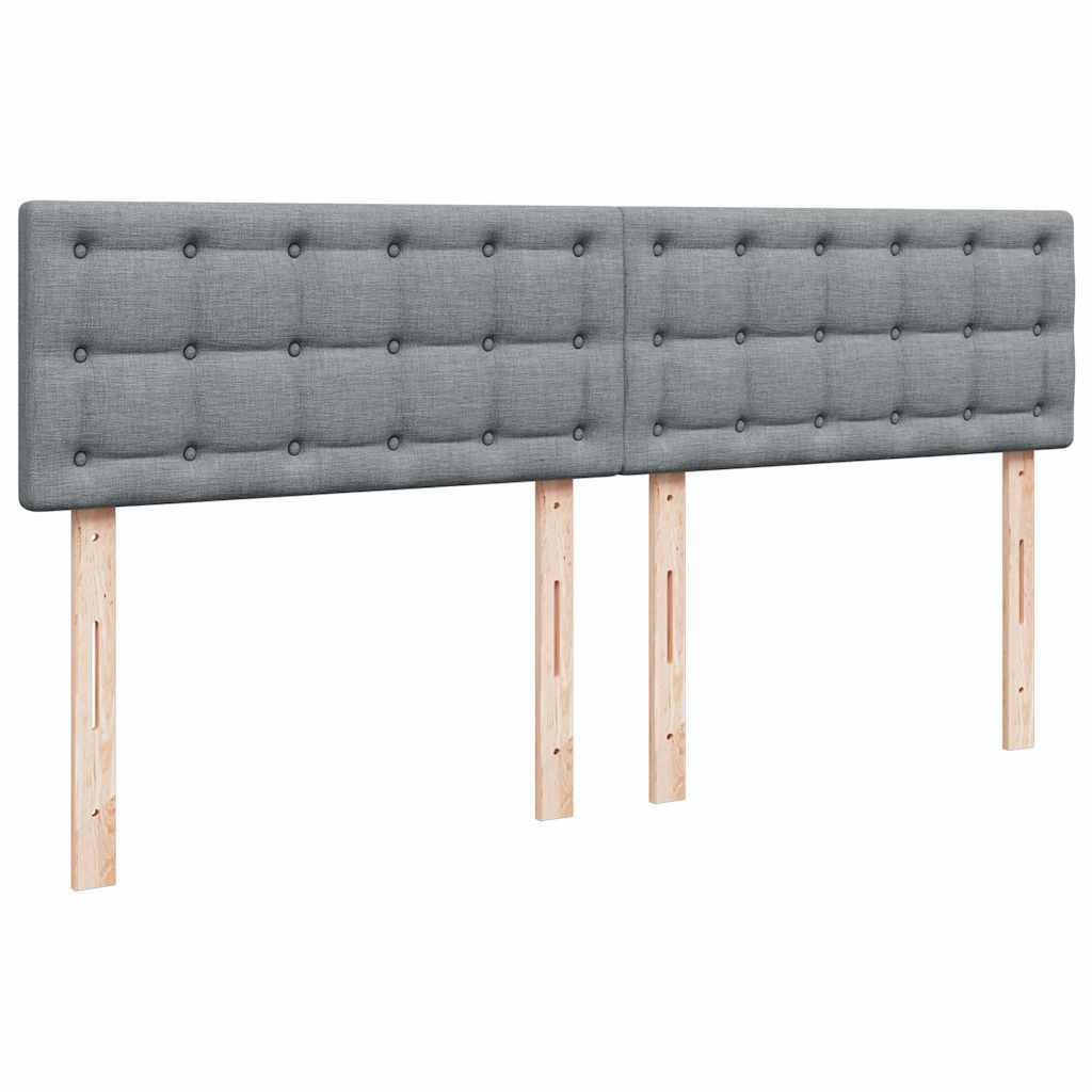 Krevet s oprugama i madracem svjetlosivi 180x200 cm od tkanine