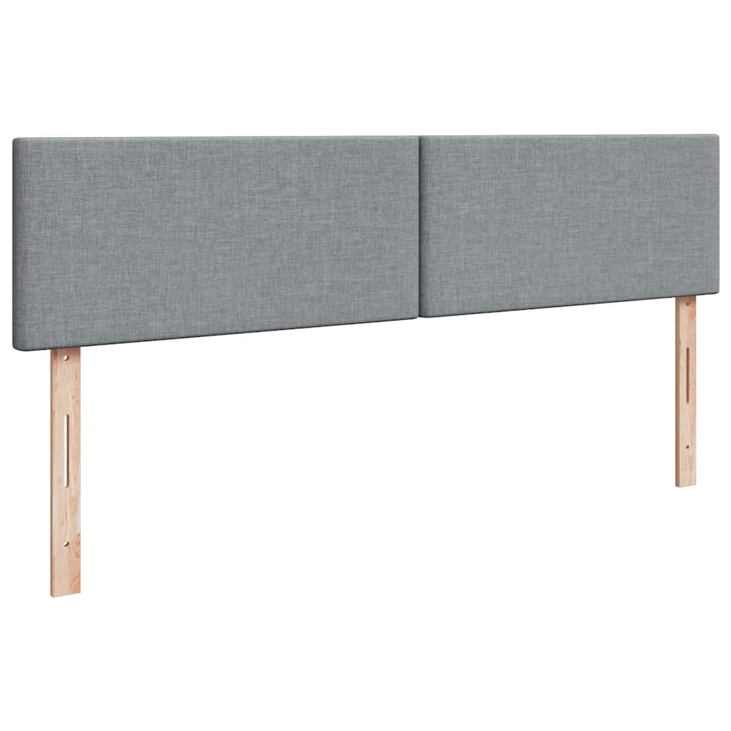 Krevet s oprugama i madracem svjetlosivi 200 x 200cm od tkanine