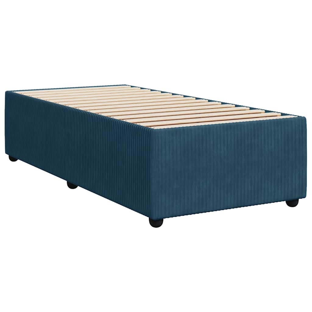 Box spring krevet s madracem plavi 80 x 200 cm baršunasti