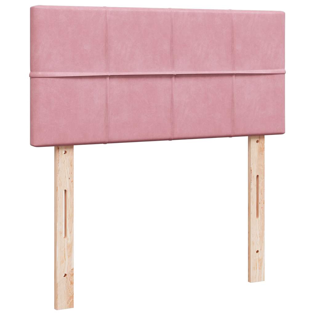 Box spring krevet s madracem ružičasti 80 x 200 cm baršunasti
