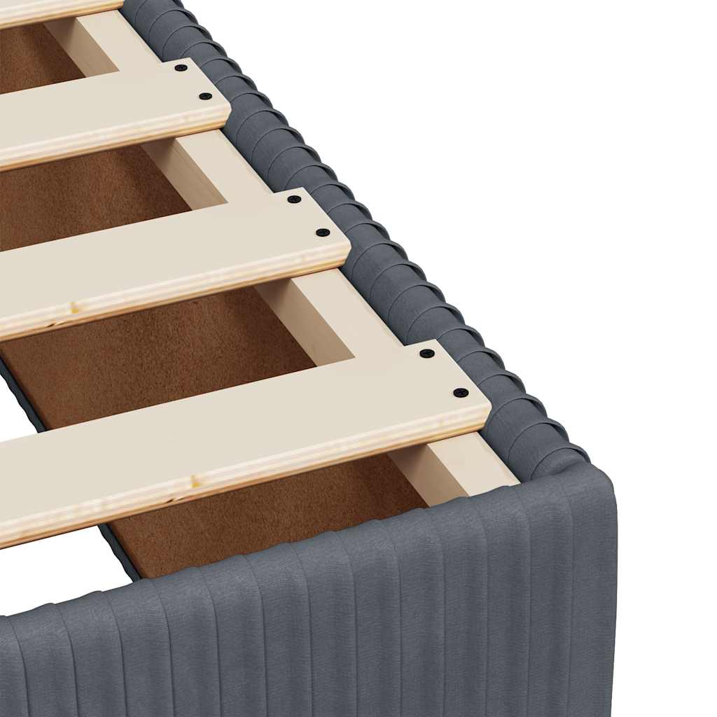 Box spring krevet s madracem tamnosivi 80 x 200 cm baršunasti