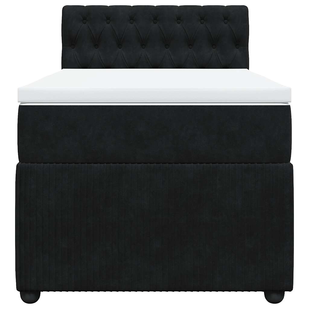 Box spring krevet s madracem crni 80 x 200 cm baršunasti
