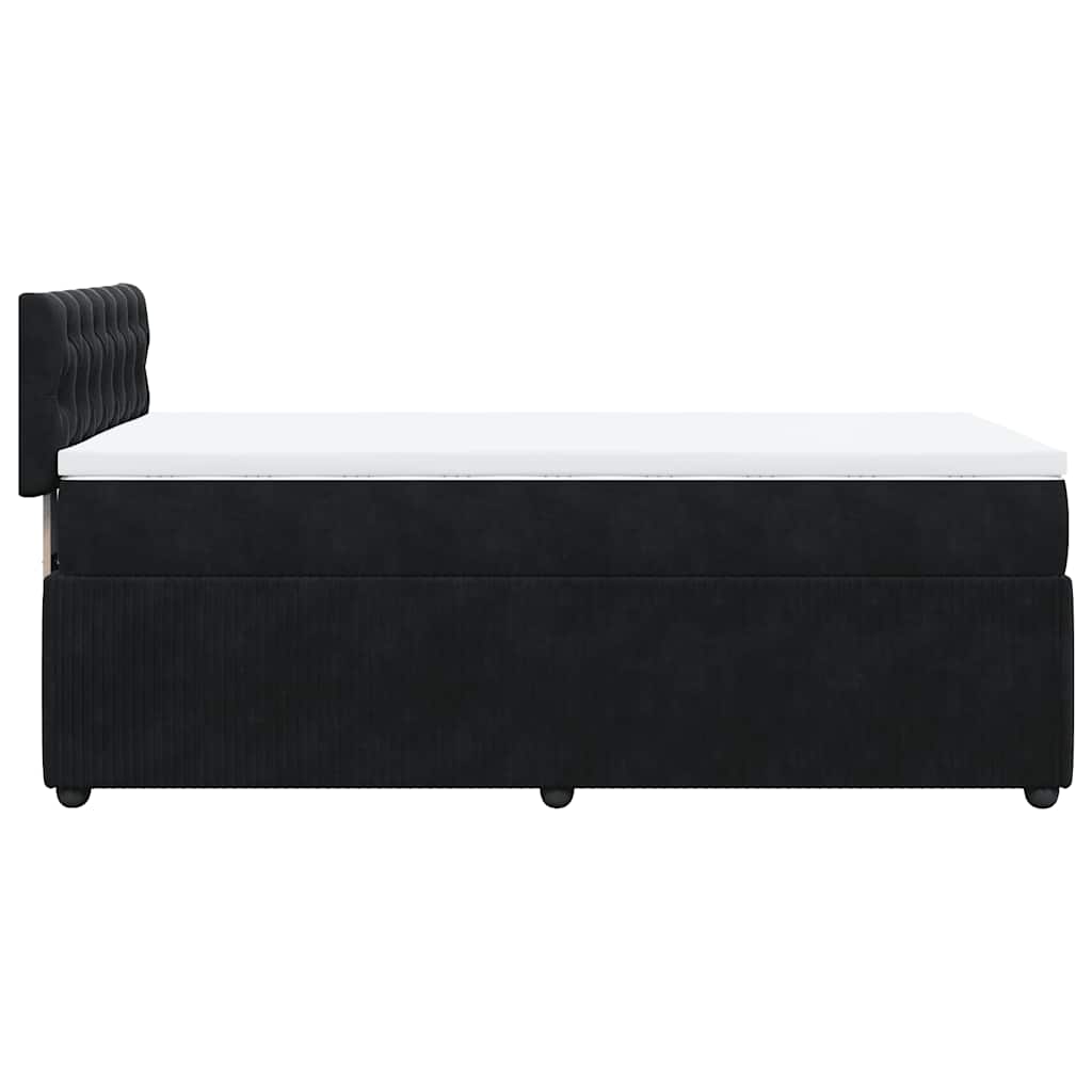 Box spring krevet s madracem crni 80 x 200 cm baršunasti