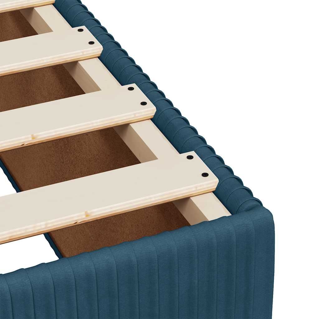 Box spring krevet s madracem plavi 90x190 cm baršunasti