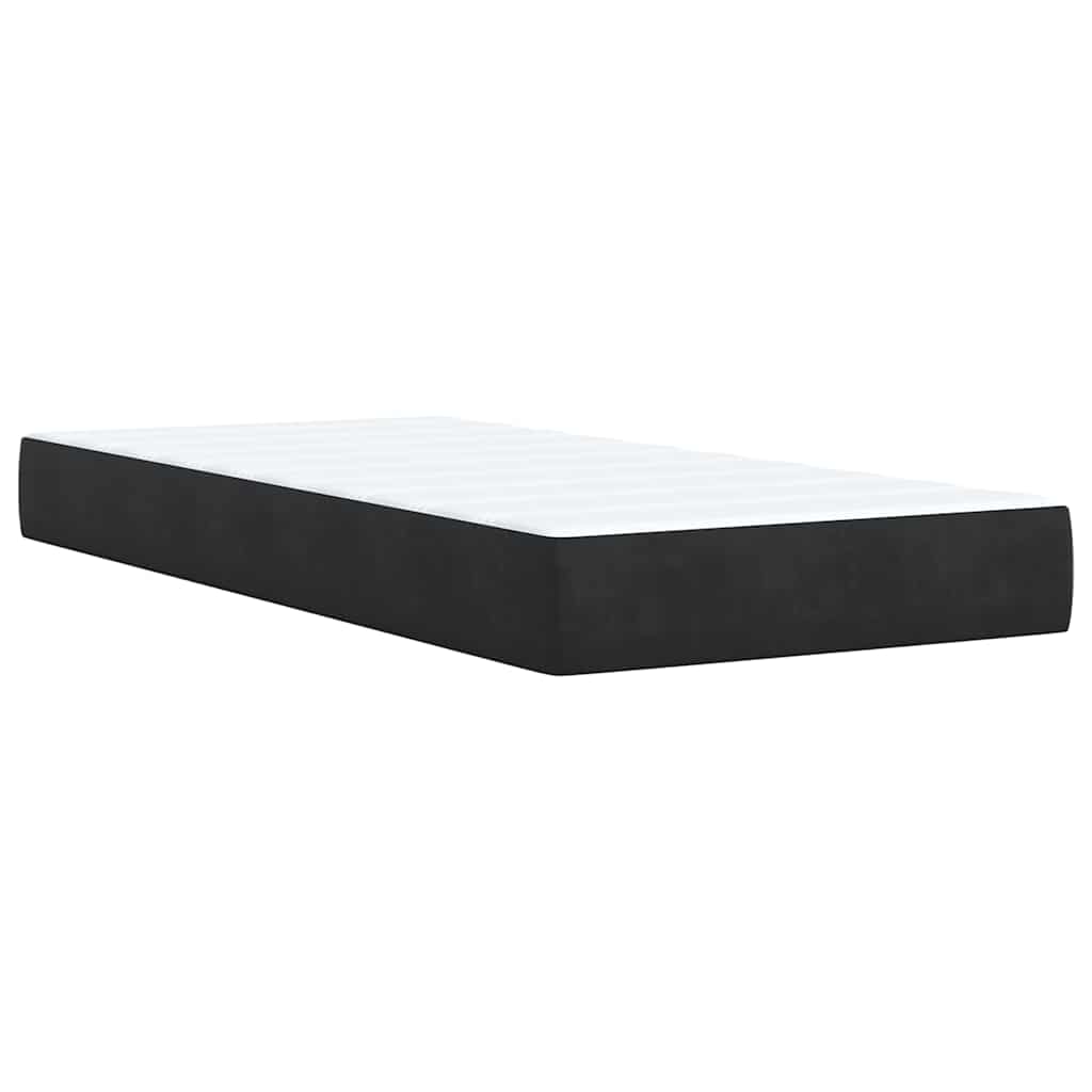 Box spring krevet s madracem crni 90x200 cm baršunasti