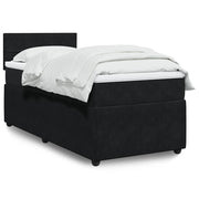 Box spring krevet s madracem crni 90x200 cm baršunasti
