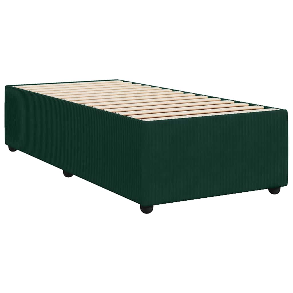Box spring krevet s madracem tamnozeleni 90x200 cm baršunasti