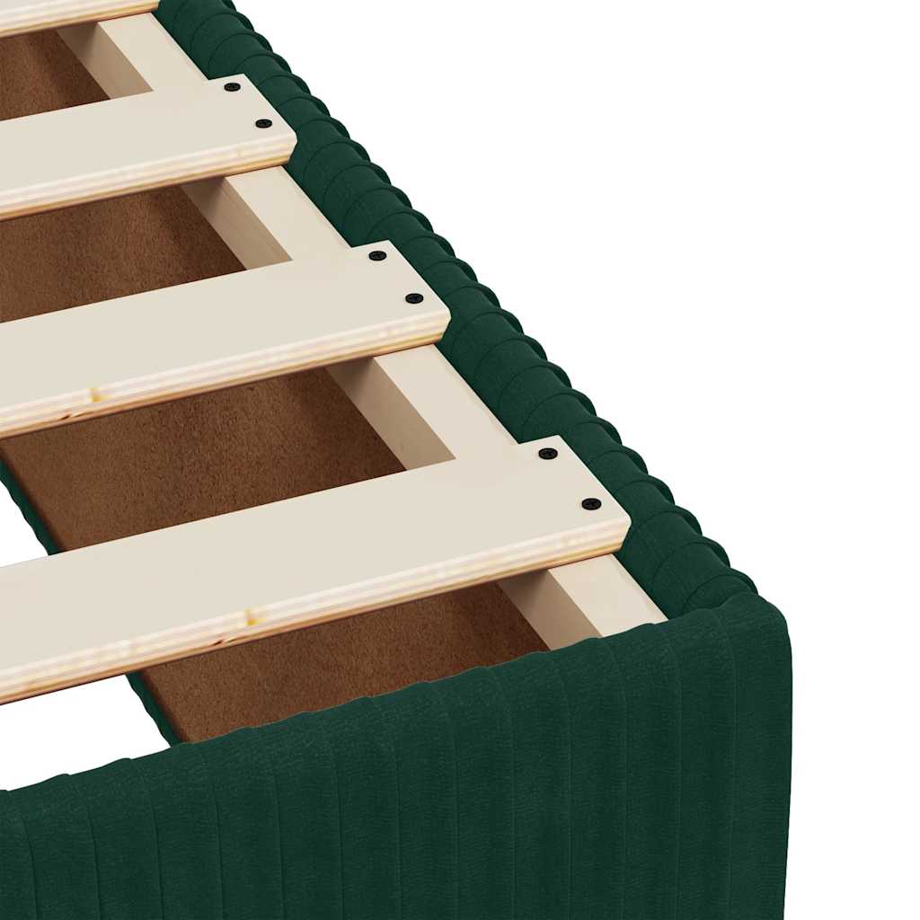Box spring krevet s madracem tamnozeleni 90x200 cm baršunasti