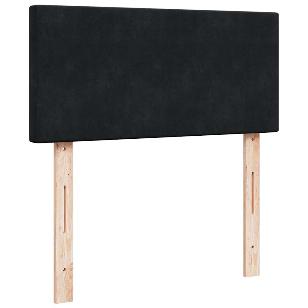 Box spring krevet s madracem crni 100x200 cm baršunasti
