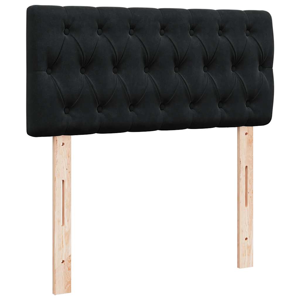 Box spring krevet s madracem crni 100x200 cm baršunasti