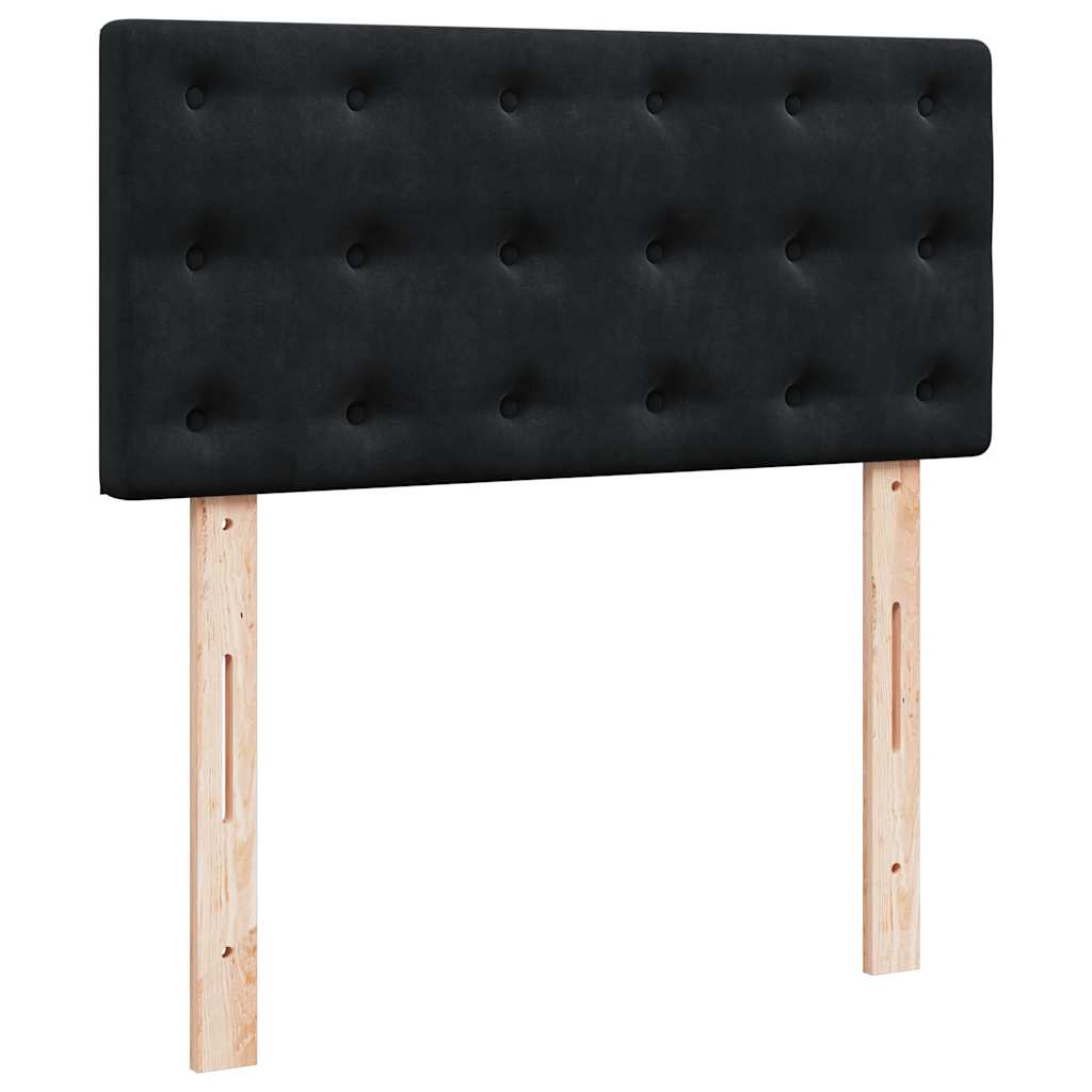 Box spring krevet s madracem crni 100x200 cm baršunasti