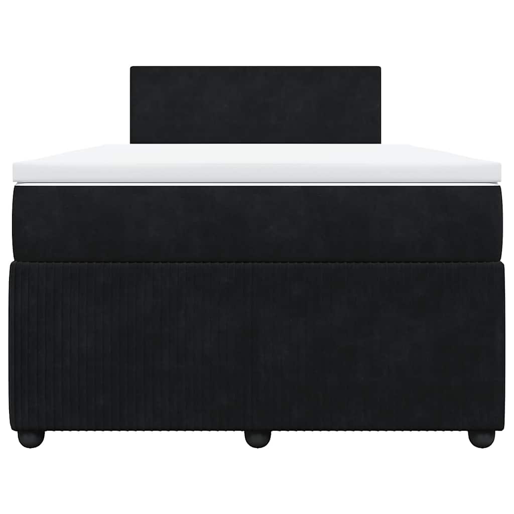 Box spring krevet s madracem crni 120 x 200 cm baršunasti