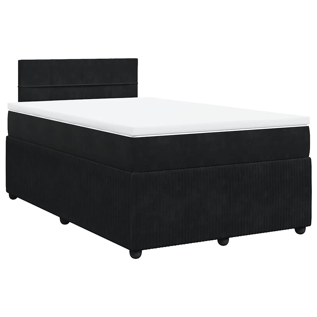 Box spring krevet s madracem crni 120 x 200 cm baršunasti