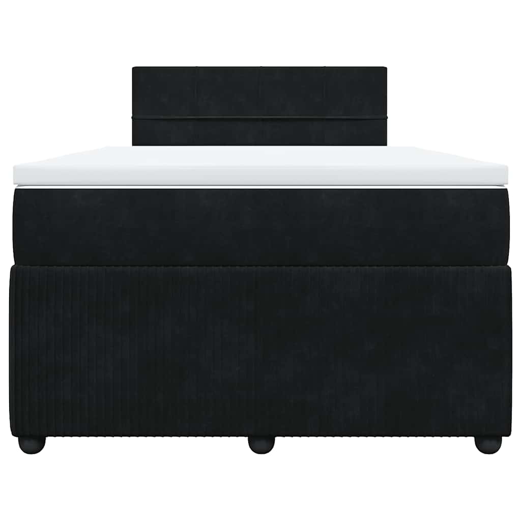 Box spring krevet s madracem crni 120 x 200 cm baršunasti