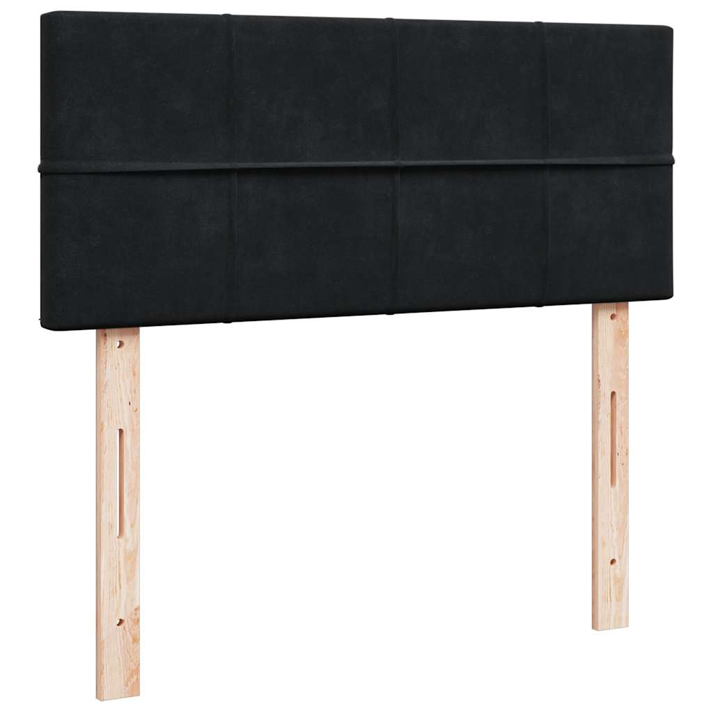 Box spring krevet s madracem crni 120 x 200 cm baršunasti