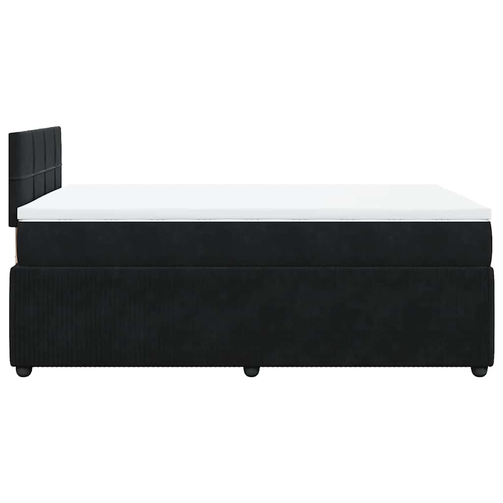 Box spring krevet s madracem crni 120 x 200 cm baršunasti
