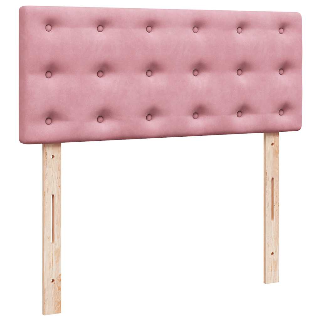 Box spring krevet s madracem ružičasti 120 x 200 cm baršunasti